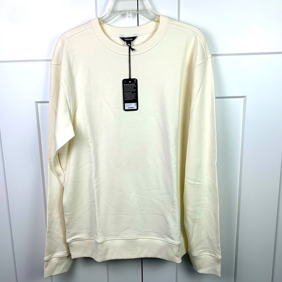 NWT Allbirds Men’s R&R Sweatshirt LARGE Natural White Crewneck - Picture 1 of 5
